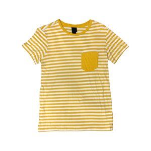 Yellow/White Striped Tee, Size XS
